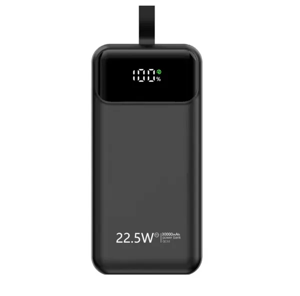 Ultima Boost 30K Pro 30000mAh Powerbank with 22.5W Fast Charging | LED Display | 4 Ports | Supports PD, QC3.0, Universal Compatibility | 2 Way Charging | ChargeSafe technology Power bank